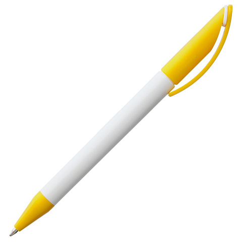 Ручка шариковая Prodir DS3 TPP Special, белая с желтым - рис 4.