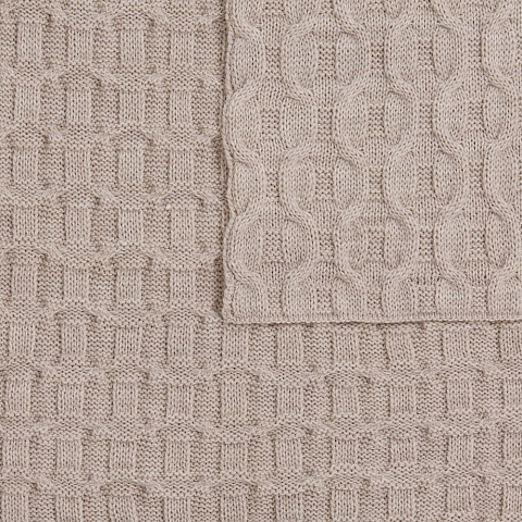 Плед Braidera, бежевый меланж - рис 4.