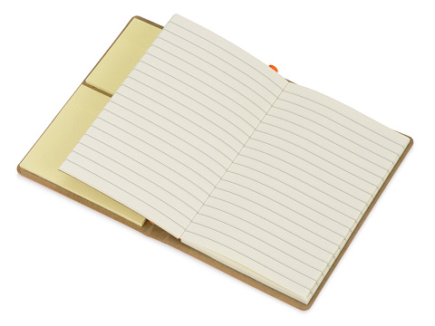 Блокнот А6 Write and stick с ручкой и набором стикеров, оранжевый - рис 3.