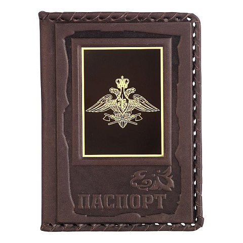 Обложка для паспорта Инженерные войска (коричневая)