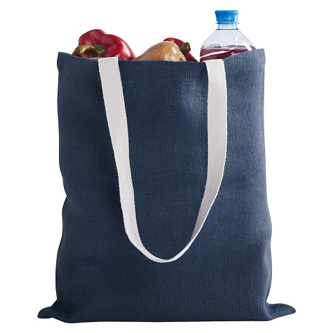 Холщовая сумка на плечо Juhu, синяя - рис 5.
