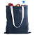 Холщовая сумка на плечо Juhu, синяя - миниатюра - рис 5.