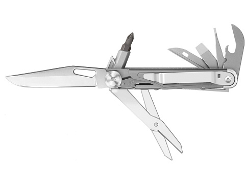 Нож-мультитул Rocktol 12 в 1 с титановыми ручками, серый