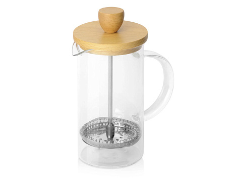 Подарочный набор с пледом, френчпрессом, чаем и вареньем, серый - рис 4.