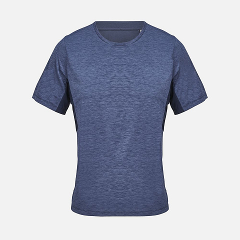 Футболка спортивная унисекс Storm, темно-синий меланж - рис 2.