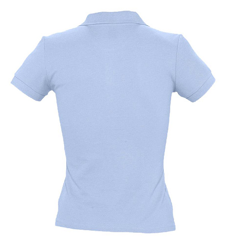 Рубашка поло женская People 210, голубая - рис 3.