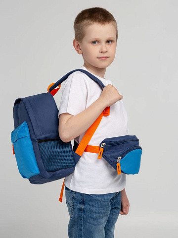 Поясная сумка детская Kiddo, синяя с голубым - рис 6.