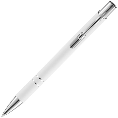 Ручка шариковая Keskus Soft Touch, белая - рис 4.