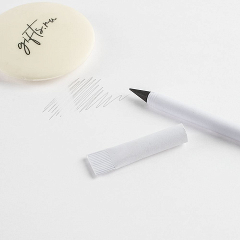 Вечный карандаш Carton Inkless, белый - рис 11.
