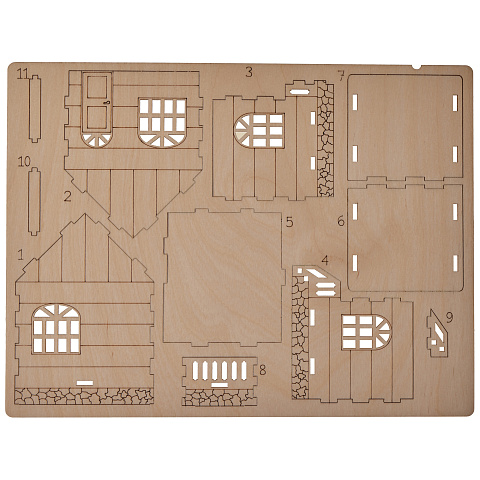 Деревянный 3d пазл Домик - рис 4.