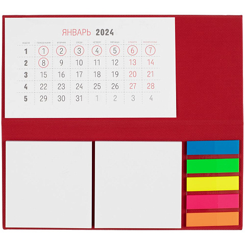 Календарь настольный Grade, красный - рис 3.