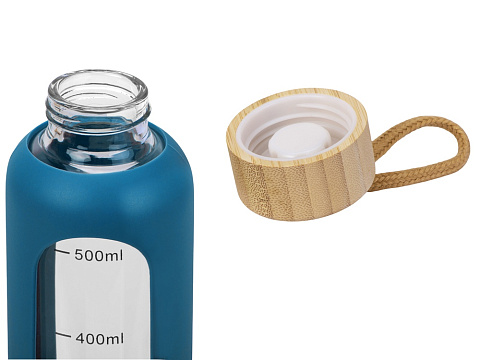 Бутылка из боросиликатного стекла Hangy, 550 мл, индиго - рис 6.