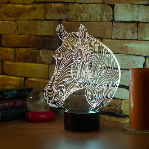 3D светильник Лошадь - рис 7.