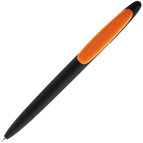 Ручка шариковая Prodir DS5 TRR-P Soft Touch, черная с оранжевым - рис 5.