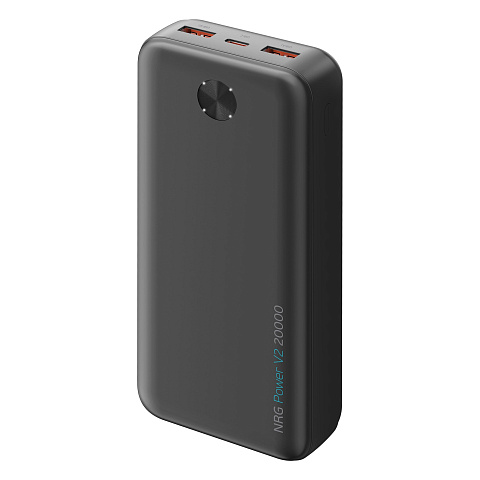 Внешний АКБ NRG Power V2 20000 мА-ч, 2A, 2xUSB, черный, Deppa - рис 2.