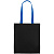Холщовая сумка BrighTone, черная с ярко-синими ручками - миниатюра - рис 4.