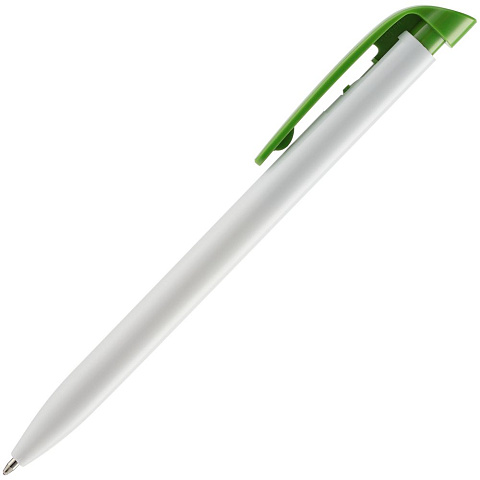 Ручка шариковая Favorite, белая с зеленым - рис 3.