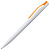 Ручка шариковая Pin, белая с оранжевым - миниатюра - рис 3.
