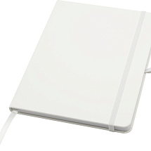 Teak блокнот А5 из переработан. материала в твердой обложке с линован. страницами - Белый