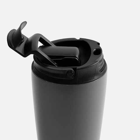 Термостакан с двумя поильниками Duetta, серый - рис 4.