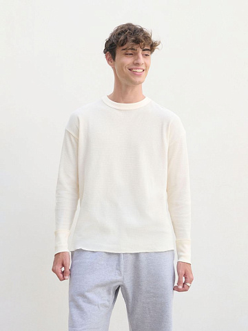 Футболка с длинным рукавом Thermal T, бежевая (неокрашенная) - рис 2.