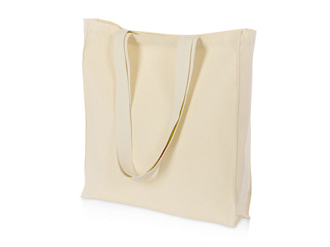 Сумка Donny из хлопка с донной складкой и парусиновыми ручками, натуральный