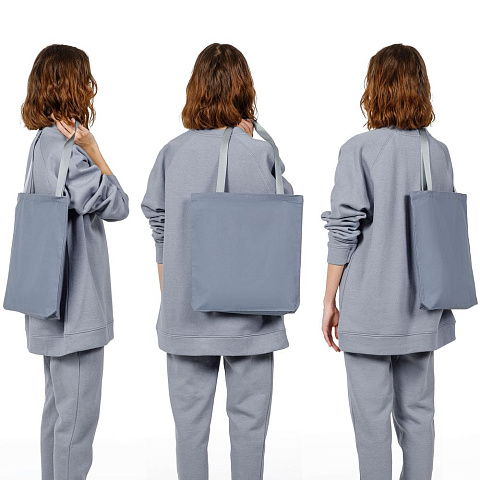 Шопер B5, серый с серыми ручками - рис 5.