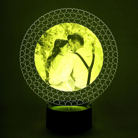 3D светильник с Вашей фотографией "Романтика" - рис 4.