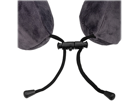 Подушка TORBER, дорожная, с эффектом памяти, тёмно-серая, полиэстер+спандекс - рис 4.