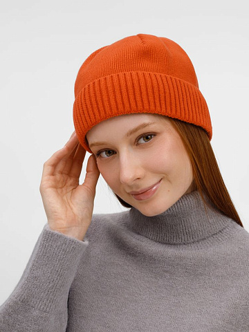 Шапка ComFleece, темно-оранжевая (кирпичная) - рис 6.