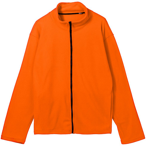 Куртка флисовая унисекс Manakin, оранжевая - рис 2.
