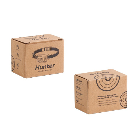 Налобный фонарь "Hunter", цвет серый - рис 7.