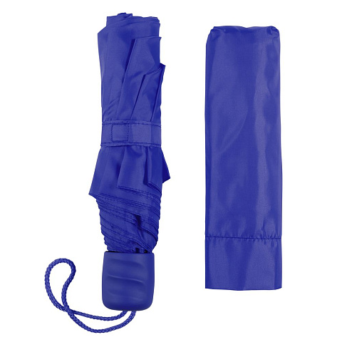 Зонт складной Basic, синий - рис 5.