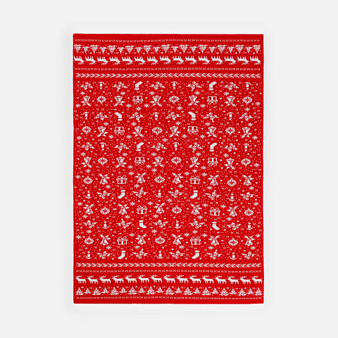 Плед Holidale, красный с молочным - рис 5.