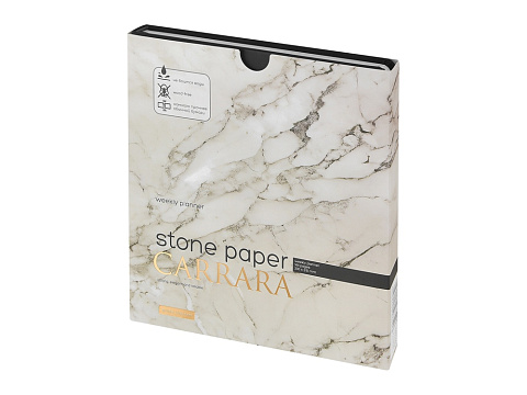 Еженедельник с каменной бумагой А5+ Carrara, черный - рис 9.