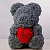 Маленький мишка с сердцем из 3d роз (25см) - миниатюра - рис 3.
