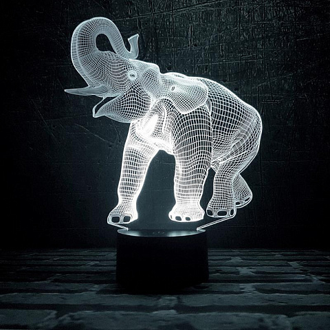 3D светильник "Слон" - рис 2.