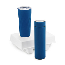 Подарочный набор FAMILY с термосом и термокружкой, синий