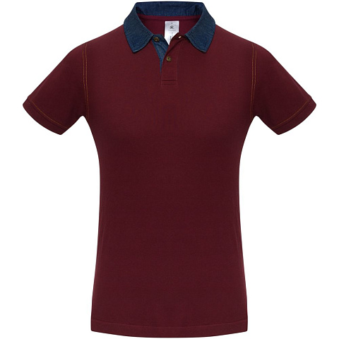 Рубашка поло мужская DNM Forward бордовая - рис 2.