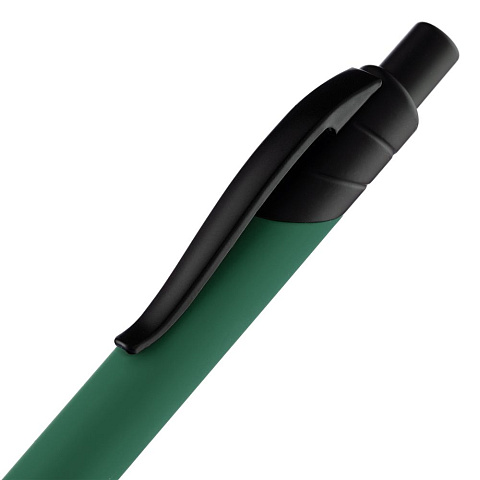 Ручка шариковая Undertone Black Soft Touch, зеленая - рис 6.