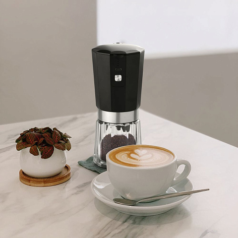 Портативная кофемолка Electric Coffee Grinder, черная с серебристым - рис 10.