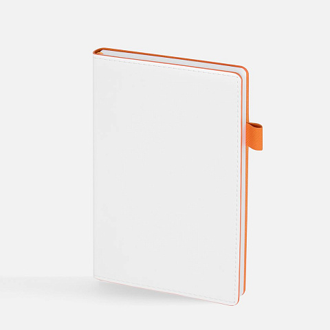 Ежедневник White Shall, недатированный, бело-оранжевый - рис 4.