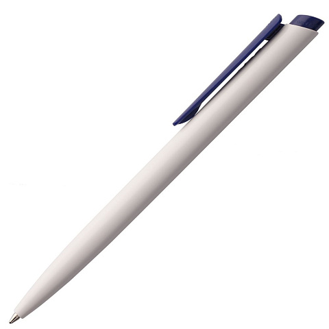 Ручка шариковая Senator Dart Polished, бело-синяя - рис 3.