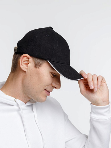 Бейсболка Spiker, черная с белым - рис 8.