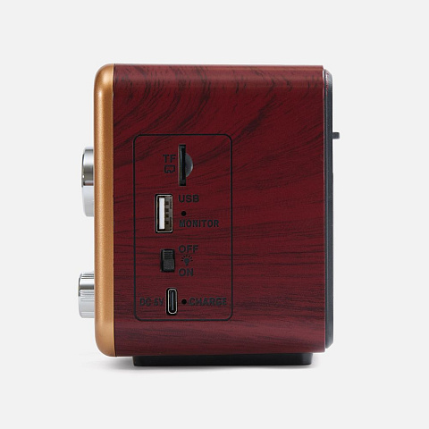 Bluetooth-колонка с радио Listenberg, коричневая - рис 6.