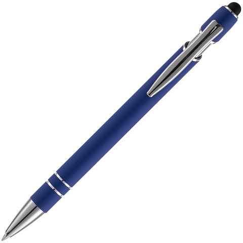 Ручка шариковая Pointer Soft Touch со стилусом, темно-синяя - рис 4.