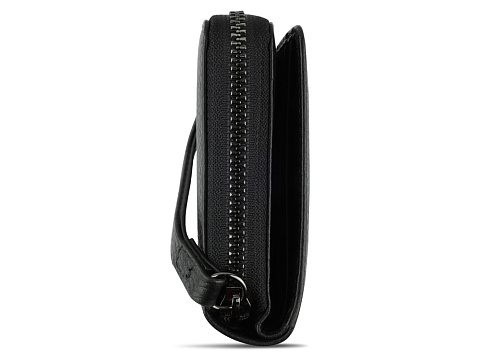 Кошелёк женский BUGATTI Elsa, с защитой данных RFID, чёрный, воловья кожа/полиэстер, 15,5х3х9,5 см - рис 5.