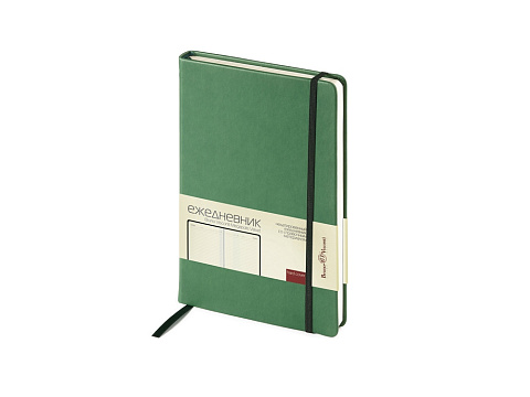 Ежедневник А5 недатированный Megapolis Velvet, зеленый (Р)