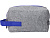 Косметичка из РПЕТ фетра с ручкой Felt, серый с синим - миниатюра - рис 5.