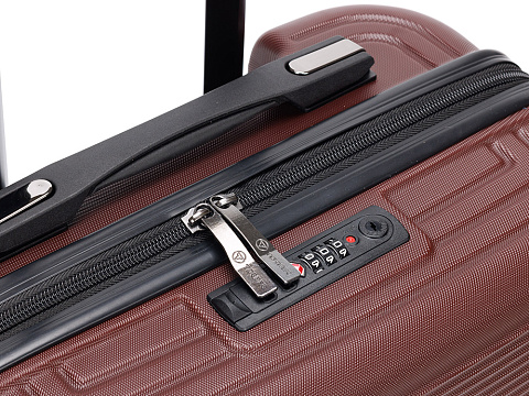 Чемодан TORBER Onego, бордовый, ABS-пластик, 59,5 х 39,5 х 24 см, 46 л - рис 8.